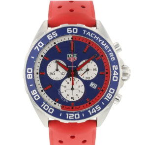 Bracelet de montre Tag Heuer CAZ101G / BT0731 Caoutchouc Rouge 21.5mm